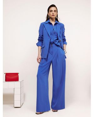 River Island Tailored Wide Leg Pants - Blue
