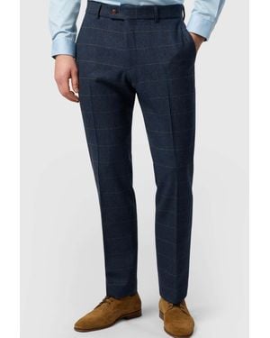 Antique Rogue Antique Rogue Ezra Check Pants - Blue