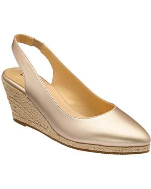 Lotus Sling Back Wedge Espadrille Shoes - Natural