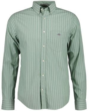 GANT Classic Poplin Stripe Shirt - Green