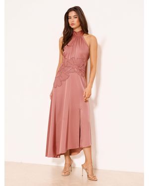 pink flower formal dress A Line Sweetheart Neck Floral Long Prom Dresses, Embroidery Floral For main image 1