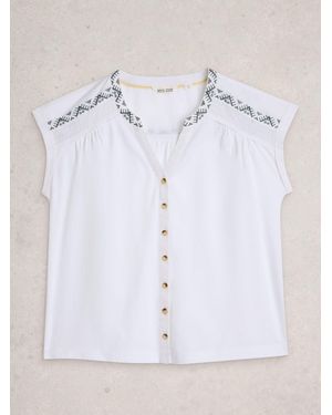 White Stuff Billie Button Shirt - Blue