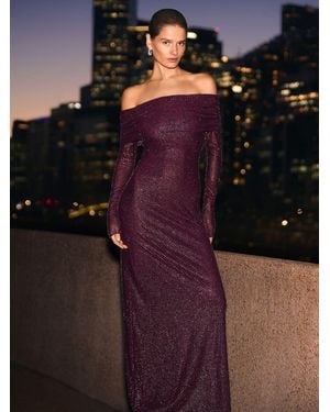 Forever New Effie Bardot Maxikleid Mit Heatseal-Design - Lila