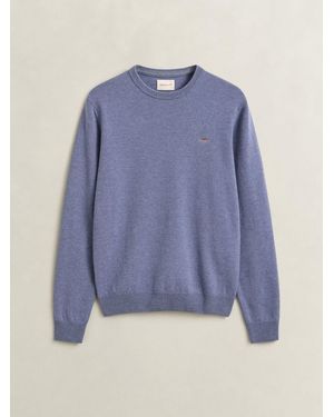 GANT Lambswool Crew Neck Sweater - Blue