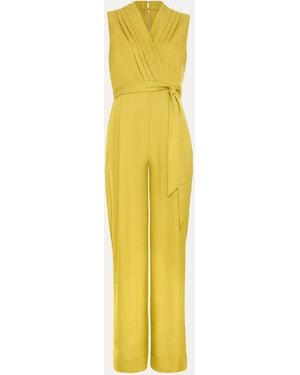 Phase Eight Petite Taylor Wrap Jumpsuit - Yellow