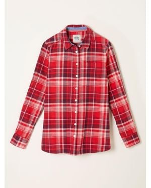 FatFace Fatface Olivia Long Sleeve Check Shirt - Red