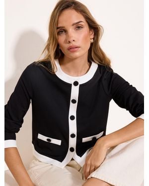 Lipsy Tipped Detail Jacket - Black