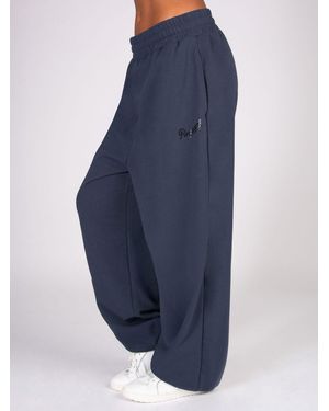 Pineapple Oversized Baggy Cuffed Sweatpants - Blue