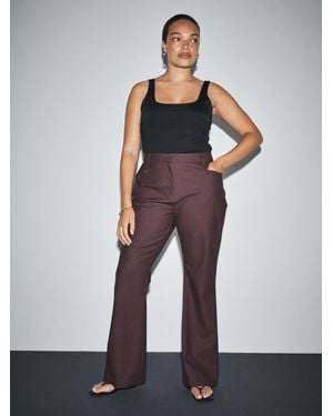 Next Burgundy Hourglass Faux Leather Bootcut Pants - Red