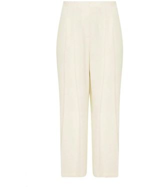 Evans Crepe Pleated Pants - White
