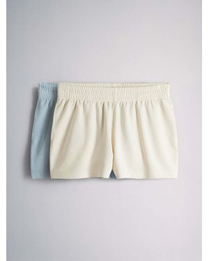 theset 2 Pack Loopback Shorts Light/Cream - Natural