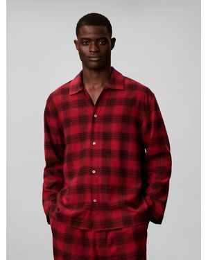 Calvin Klein Flannel Pajama Top - Red
