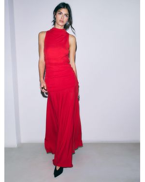 BHOEM Maxi Draped Sleeveless Dress - Red