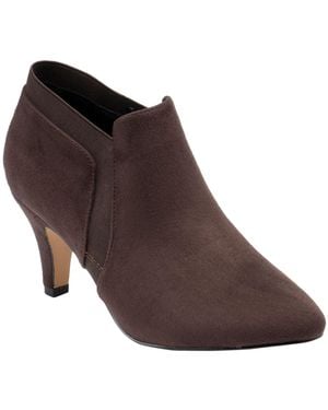 Lotus Heeled Shoe Boots - Brown