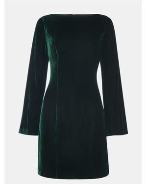 Whistles Velvet Flare Sleeve Dress - Black