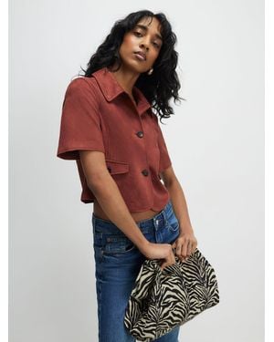 River Island Pocket Detail Shirt Top - Red