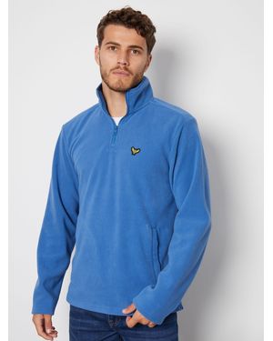 Threadbare Fleece-Sweatshirt Mit 1/4-Reißverschluss - Blau
