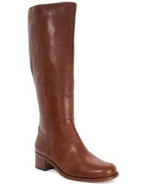 Dune Tan Wide Fit Turner Knee High Boots - Brown