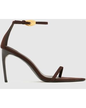 schuh Stylish Point Heeled Sandal - White