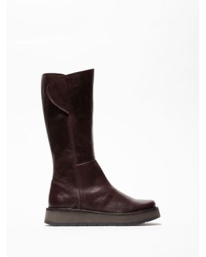 Fly London Rhea042Fly Leather Tall Boots - Brown