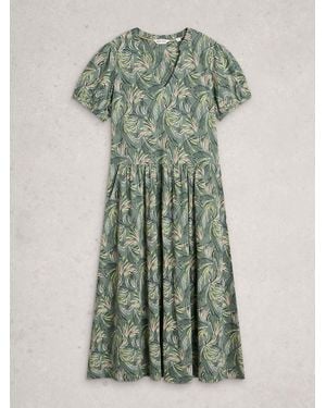 White Stuff Leah Jersey-Kleid - Grün