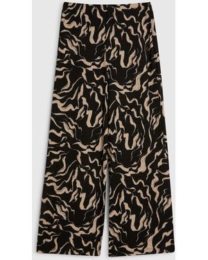 River Island River Island Petite Abstract Print Wide Leg Sweatpants - Black