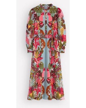 Boden Ava Linen Blend Midi Dress - Red