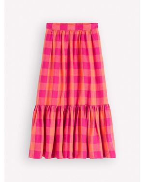 Boden Abigail Linen Maxi Skirt - Pink