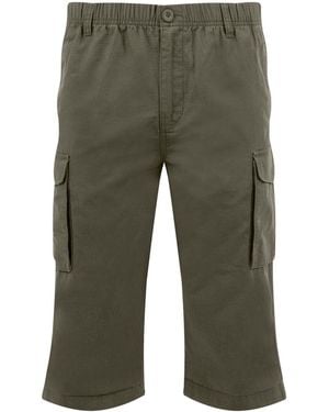 Weird Fish Summersville 3/4 Length Ripstop Cargo Shorts - Green