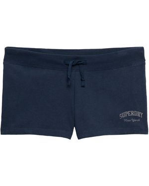 Superdry Athletic Essential Jersey Script Shorts - Blue