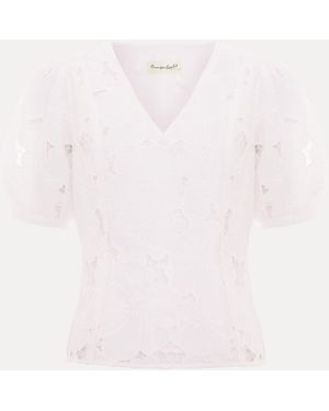 Phase Eight Marina Lace Blouse - Natural