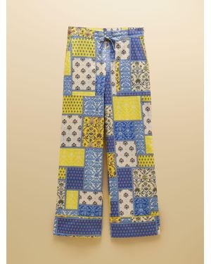 Joules Bella Pull On Cotton Pants - Blue