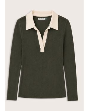 Baukjen Fern Ribbed Polo Shirt - Green