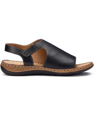 Hotter Wide Fit Mena Touch-Fastening Casual Sandals - Blue
