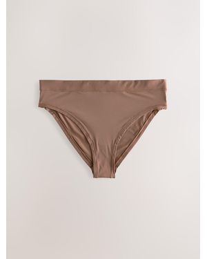 Self Mocha Midi Panties - Natural