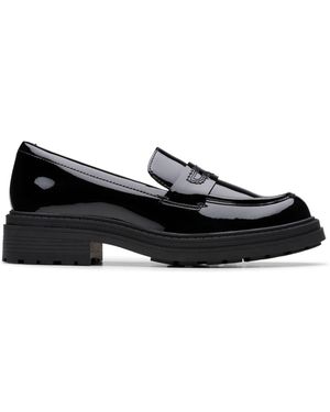 Clarks Orinoco3 Edge Leder-Loafers - Schwarz