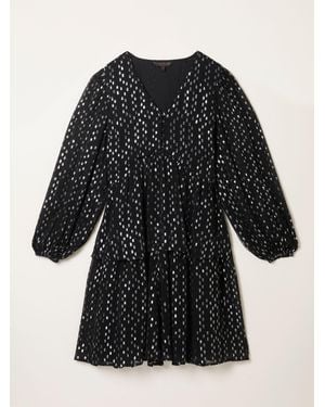 FatFace Fatface Lenny Petite Metallic Mini Dress - Black