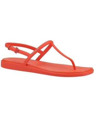 Crocs™ Miami T-Bar Thong Flip Sandals - Red