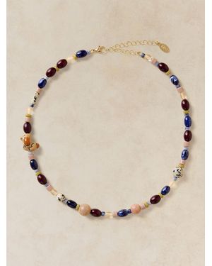 White Stuff Nell Dog Necklace - Natural