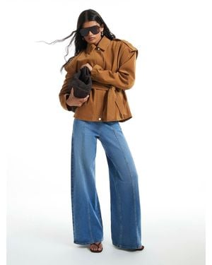 River Island Pull On Palazzo Jeans - Blue
