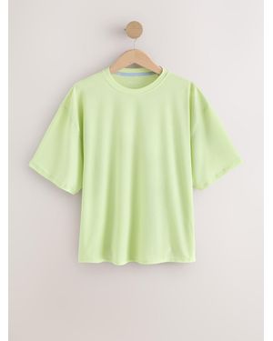 Next Lime Active Boxy Crew Neck Short Sleeve T-Shirt - Green
