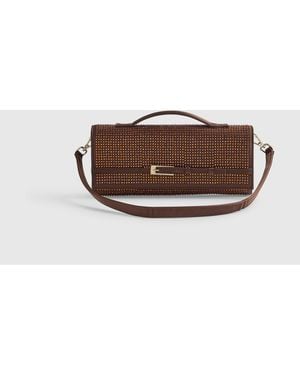 River Island Embellished Shoulder Bag - Brown