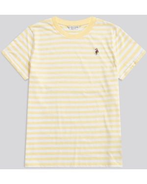 U.S. POLO ASSN. U. S. Polo Assn U. S. Polo Assn. Stripe Crew Neck T-Shirt - Natural