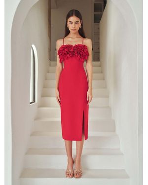 Elliatt Lila Midi Dress - Red