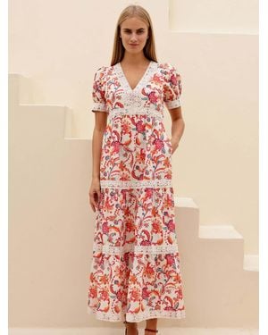 Aspiga Enny Short Sleeve Linen Dress - Pink