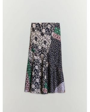 BHOEM Satin Midi Skirt - Multicolor