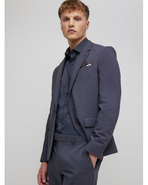 River Island Skinny Fit Suit Jacket - Blue