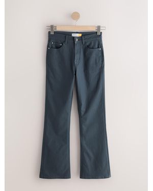 Next Coated Denim Bootcut Jeans - Blue