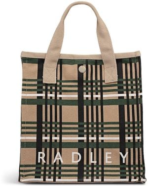 Radley Check Small Tote Bag - Brown
