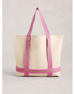 White Stuff Gigi Cotton Canvas Tote Bag - Pink